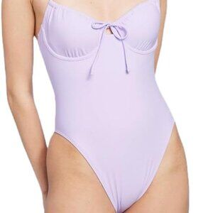 High Leg Extra Cheeky One Piece Swimsuit - Lavender